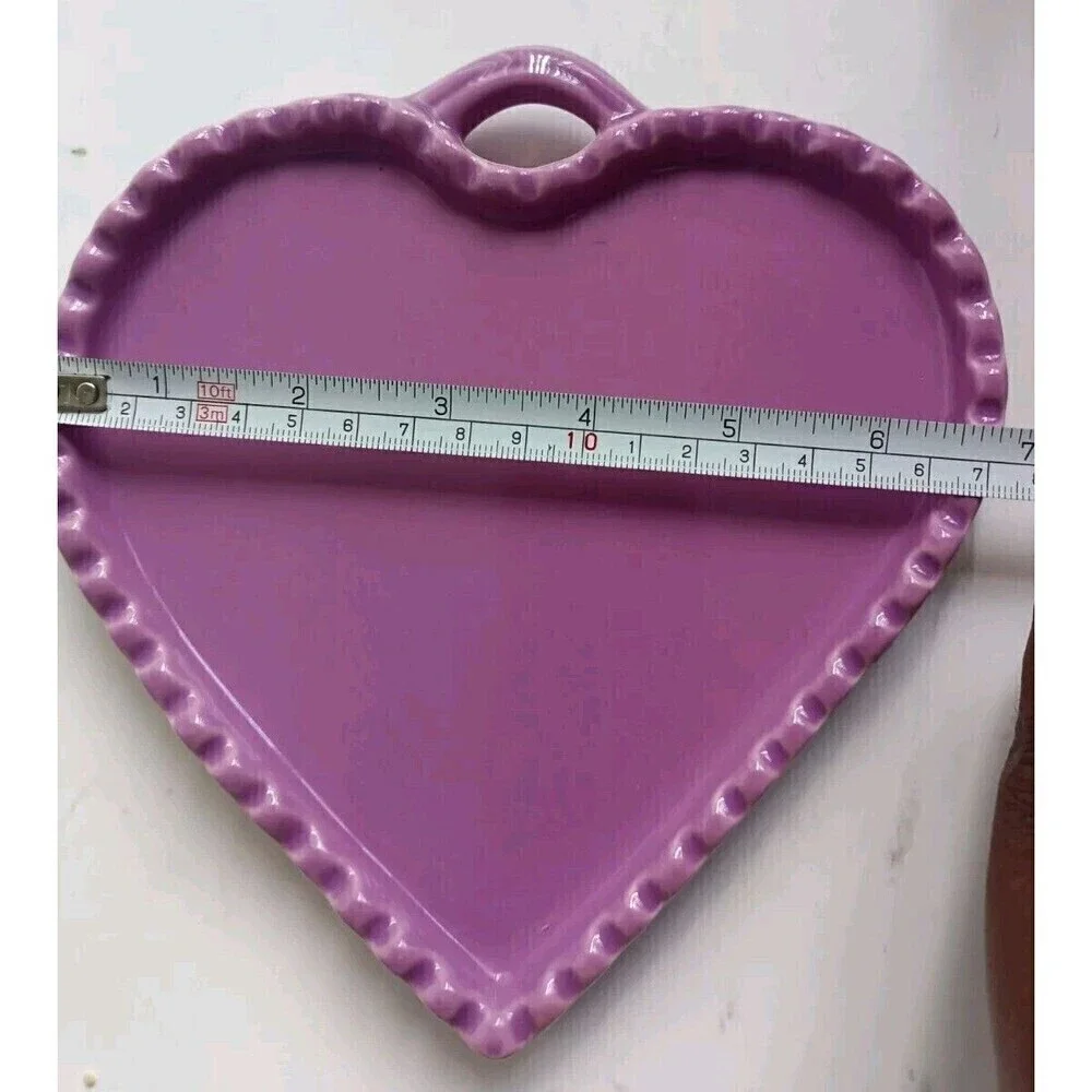 Williams Sonoma Ceramic Heart Shaped Dishes And Cup Set Of 12 Rainbow Colors
